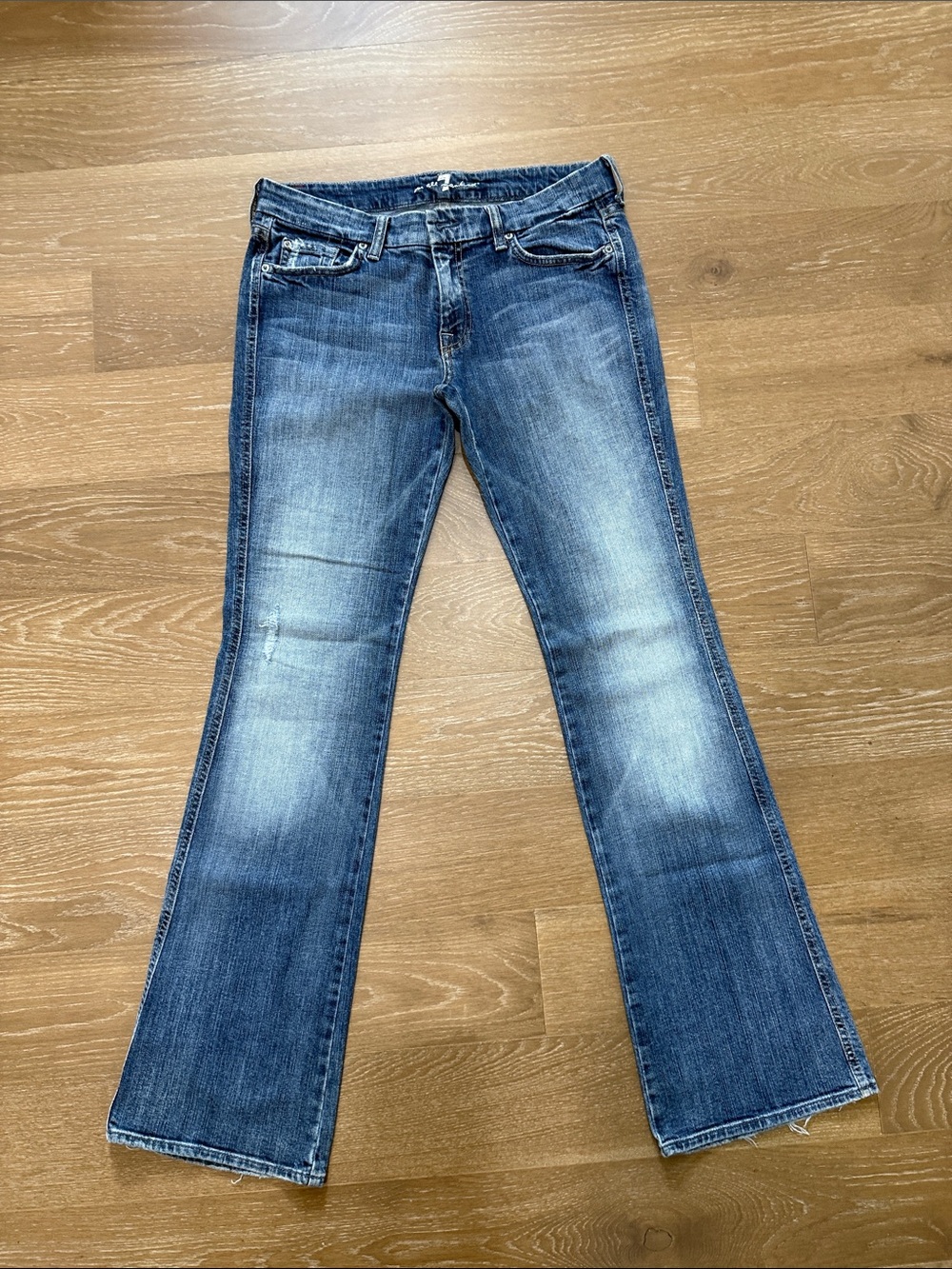 7 For All Mankind Women's Medium Blue Flare Jeans